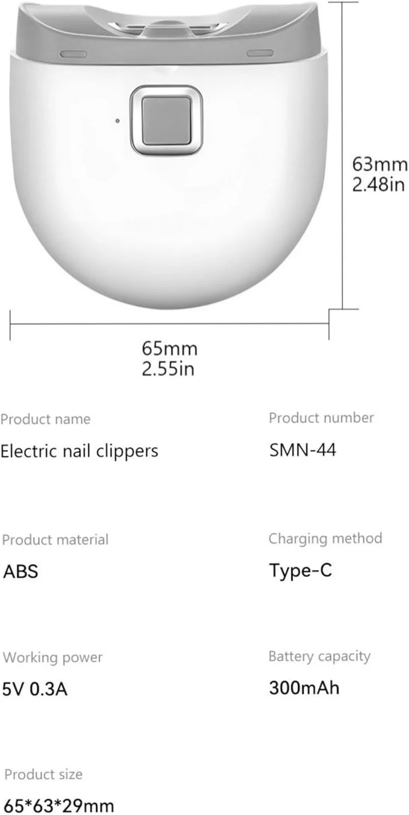Electric Nail Clipper with Safety Design – Automatic Trimmer for Thick Nails