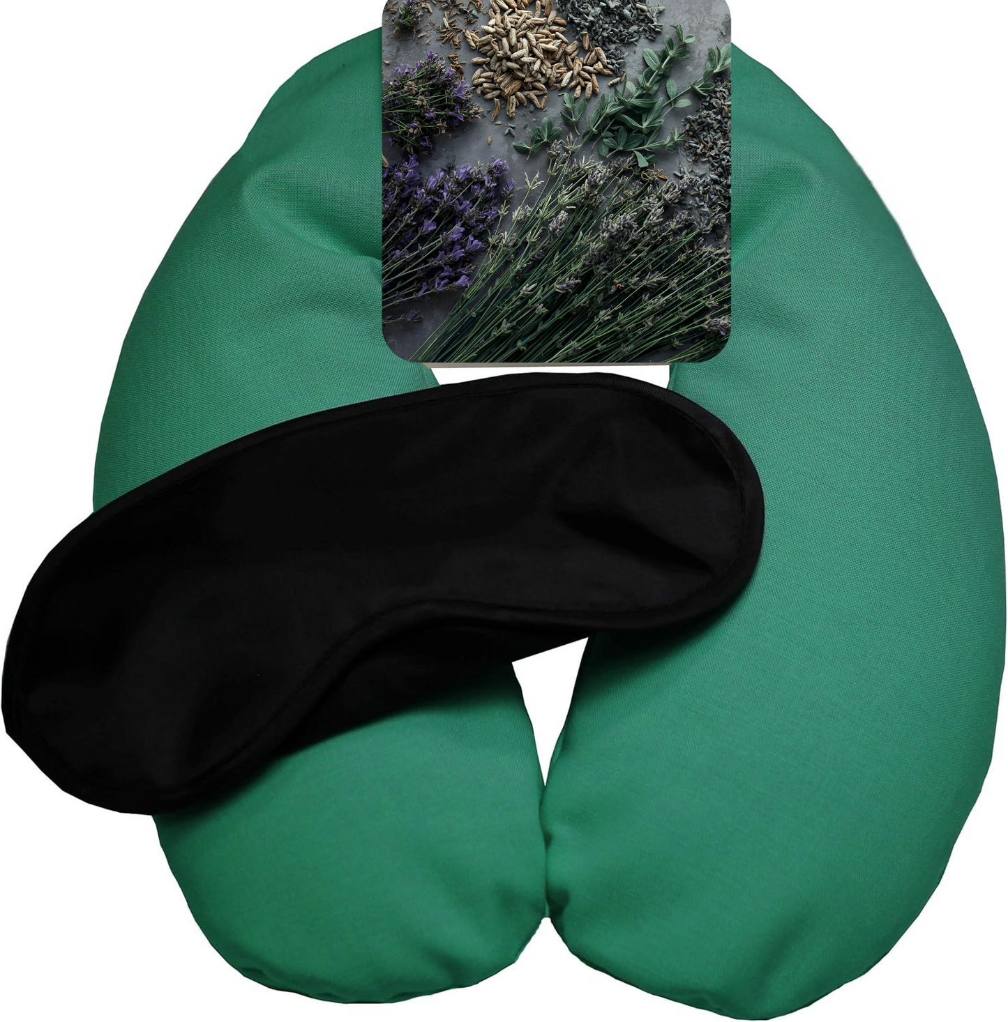 Herbal Neck Wrap – Hot & Cold Comfort Pillow with Aromatherapy and Sleep Mask