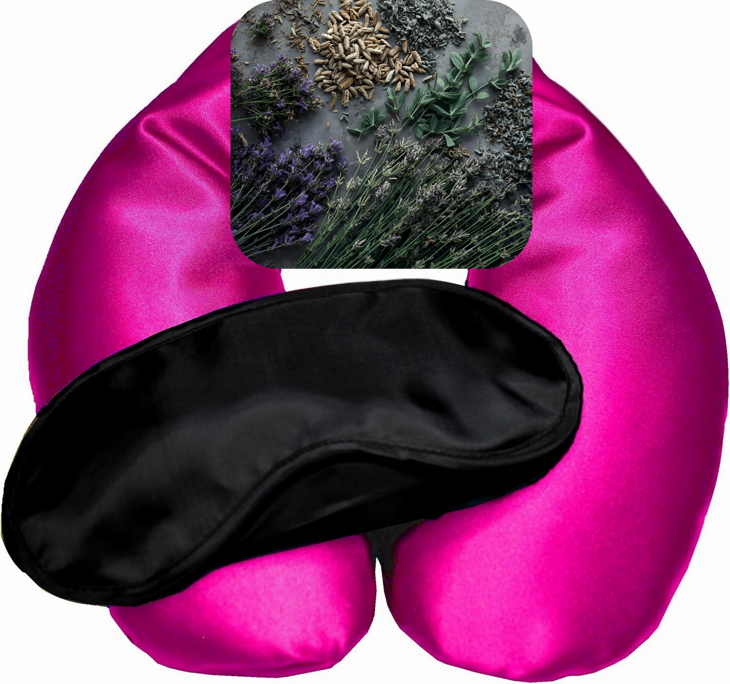 Herbal Neck Wrap – Hot & Cold Comfort Pillow with Aromatherapy and Sleep Mask