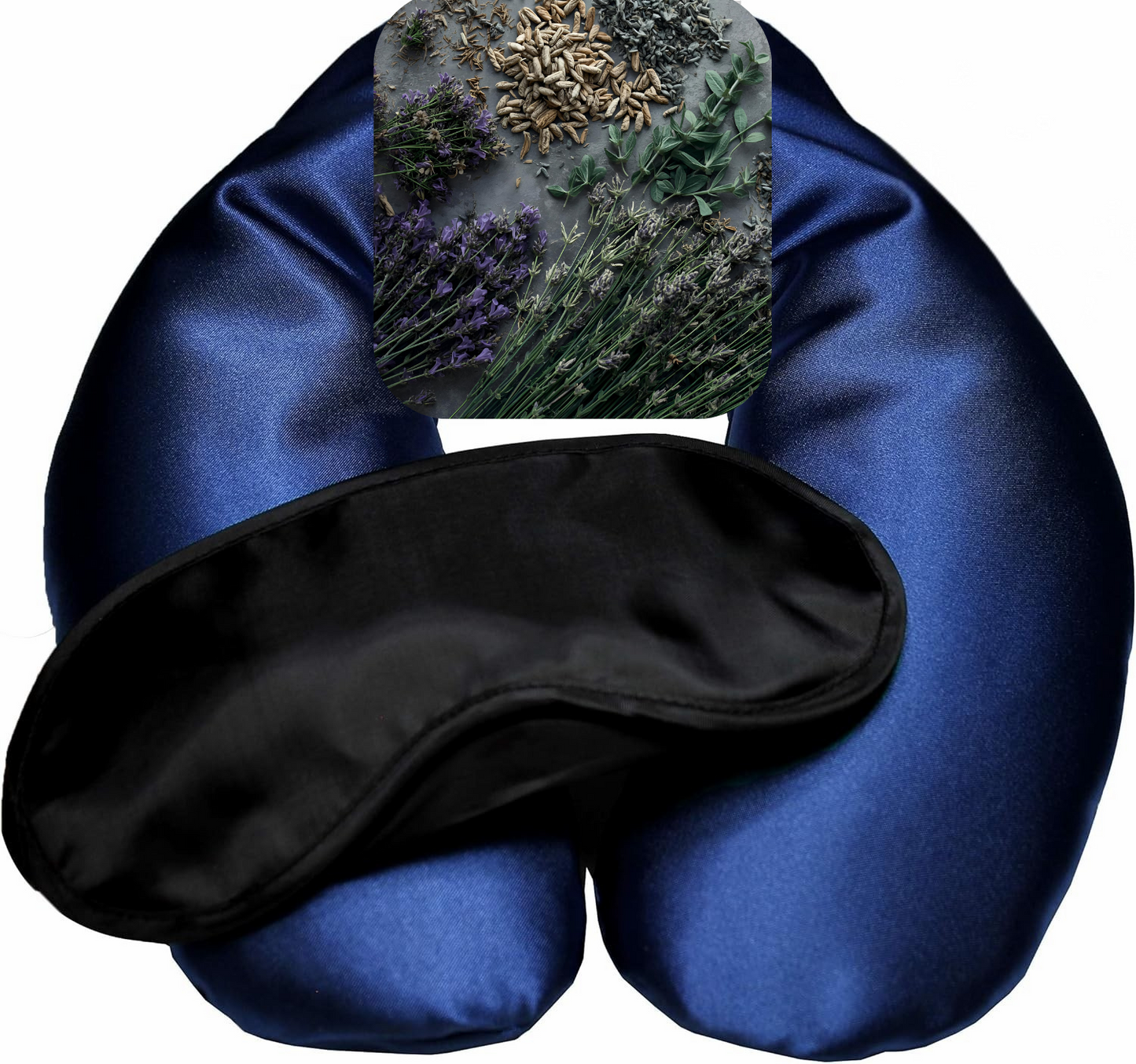 Herbal Neck Wrap – Hot & Cold Comfort Pillow with Aromatherapy and Sleep Mask