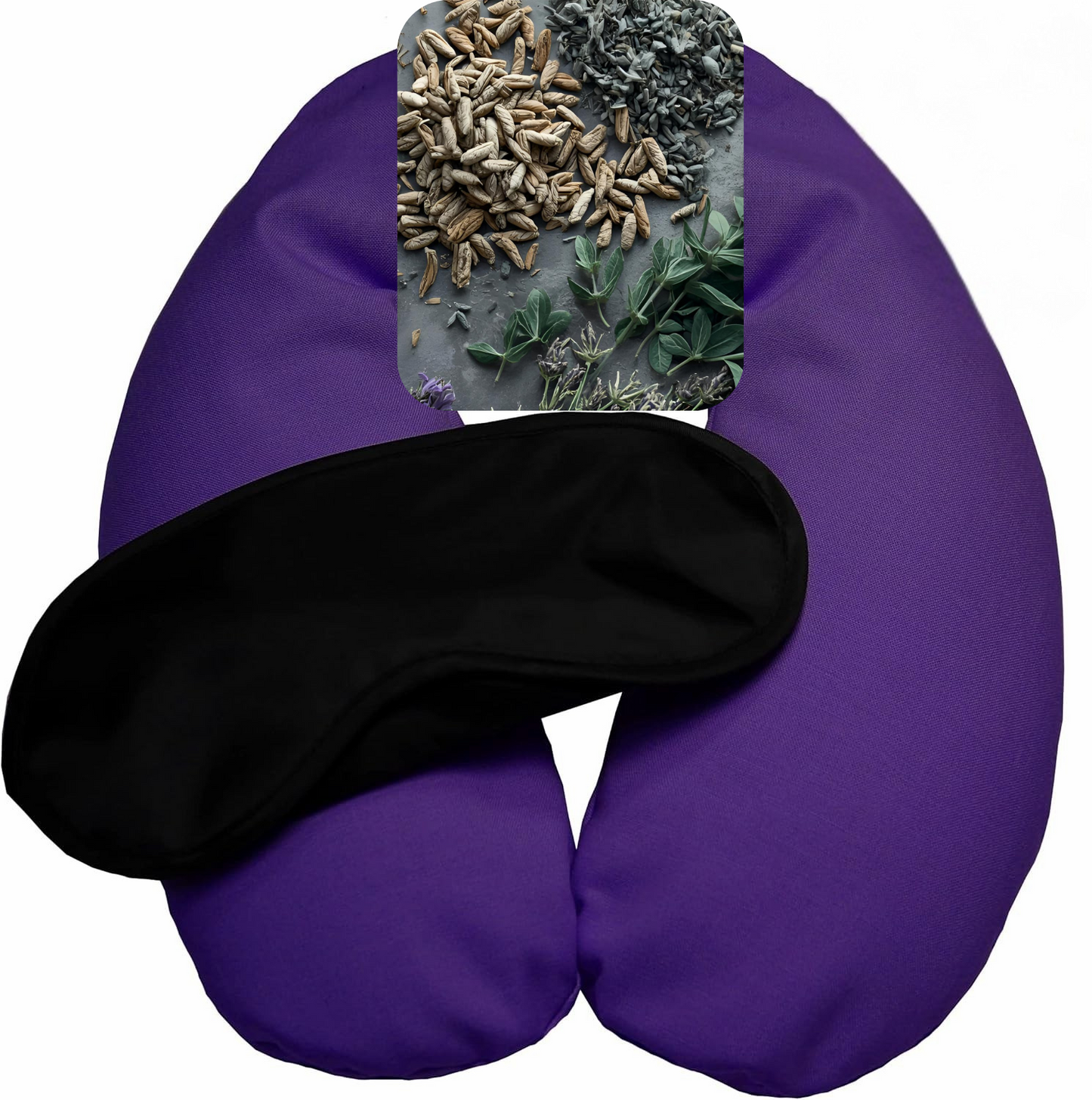 Herbal Neck Wrap – Hot & Cold Comfort Pillow with Aromatherapy and Sleep Mask
