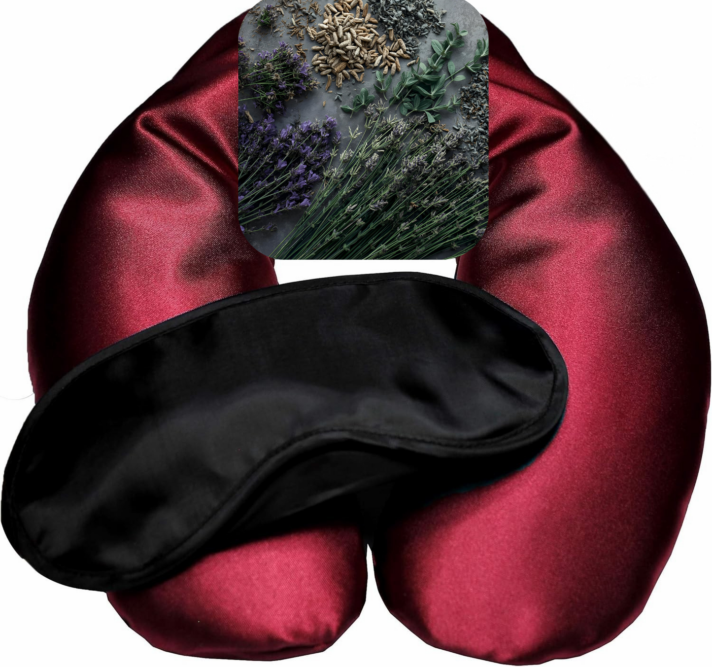 Herbal Neck Wrap – Hot & Cold Comfort Pillow with Aromatherapy and Sleep Mask