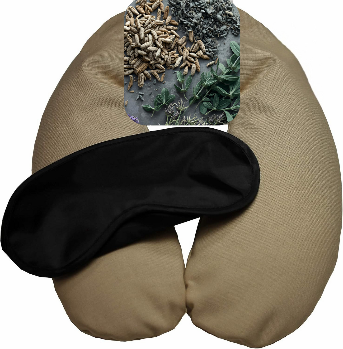 Herbal Neck Wrap – Hot & Cold Comfort Pillow with Aromatherapy and Sleep Mask