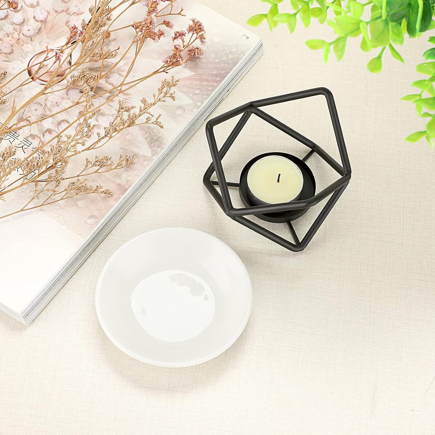 Stylish metal burner for wax melts and essential oils, perfect for home or bedroom ambiance