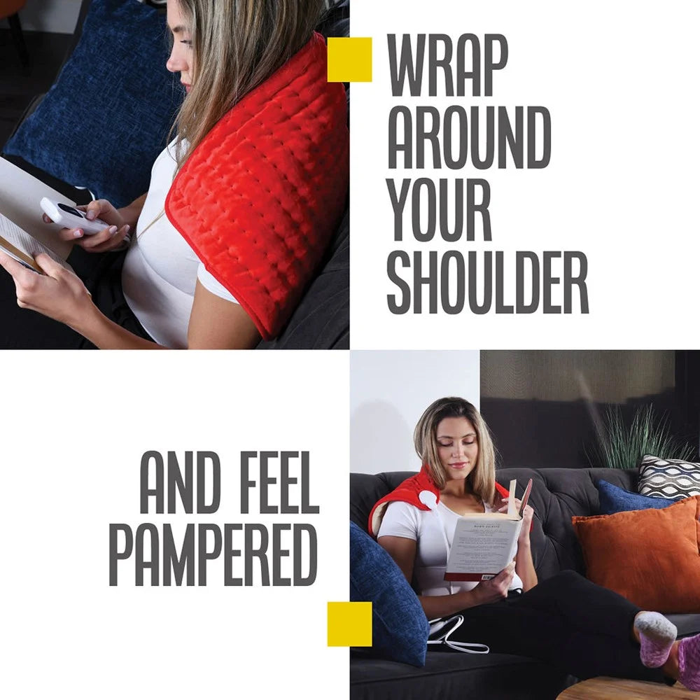 Large Electric Heating Pad – 12"x24" for Back & Cramps Relief