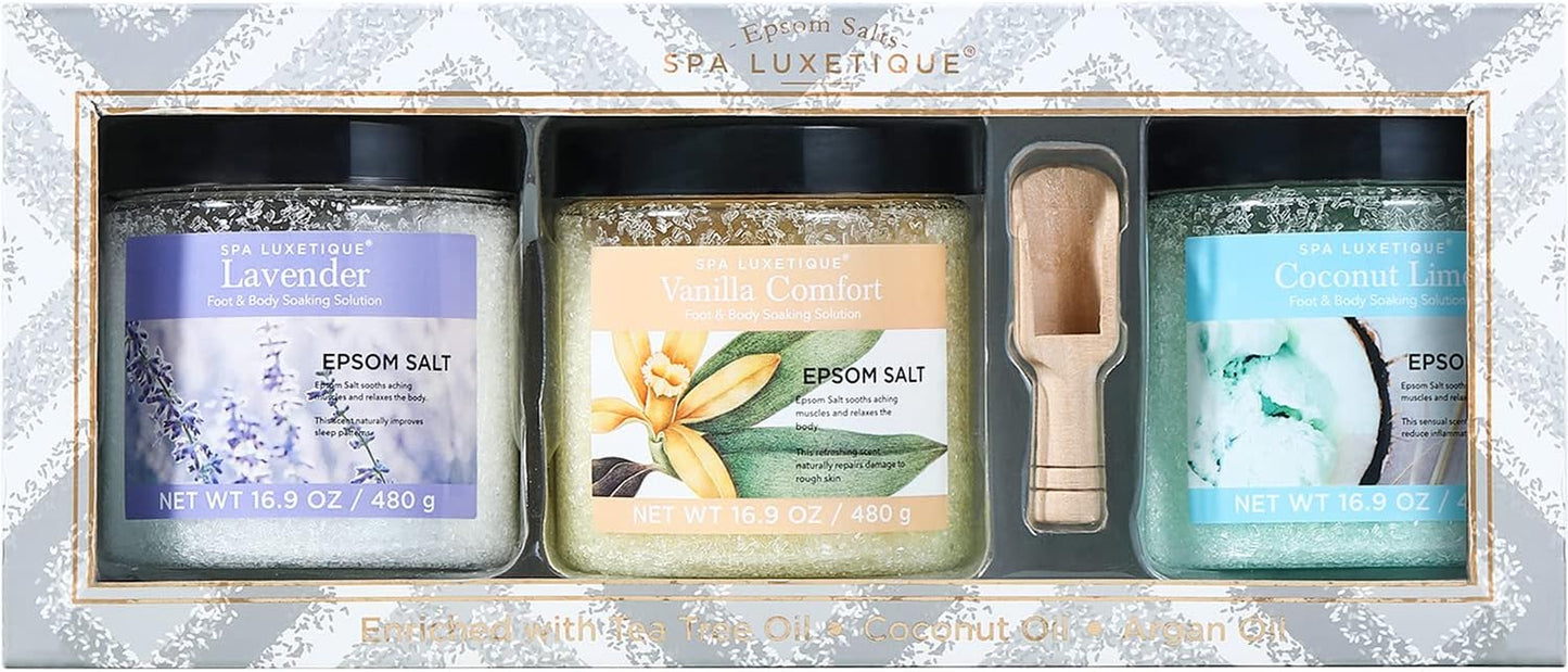 Epsom Bath Salts – Relaxing Soak & Gift Set, 3.17 lbs.