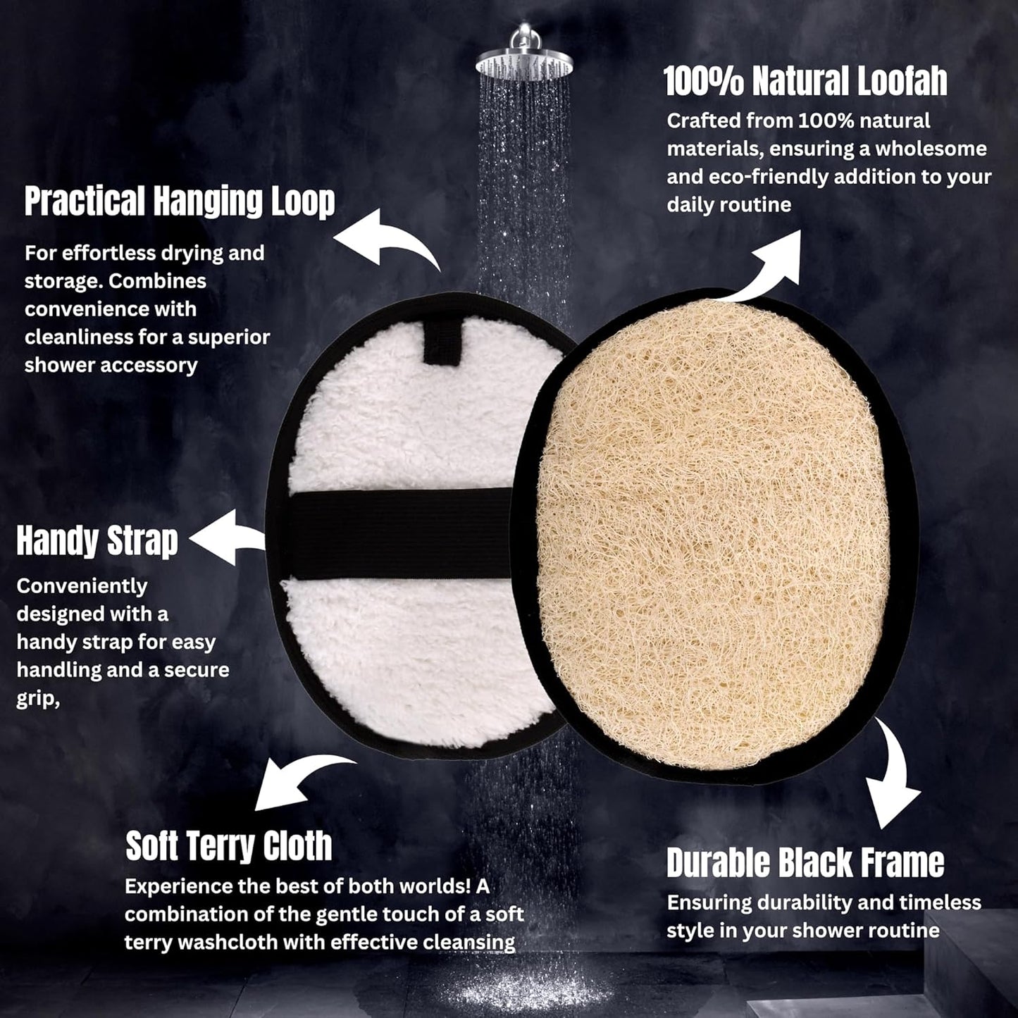 Eco-Friendly Shower Loofah – Durable Exfoliating Body Scrubber & Towel Pad