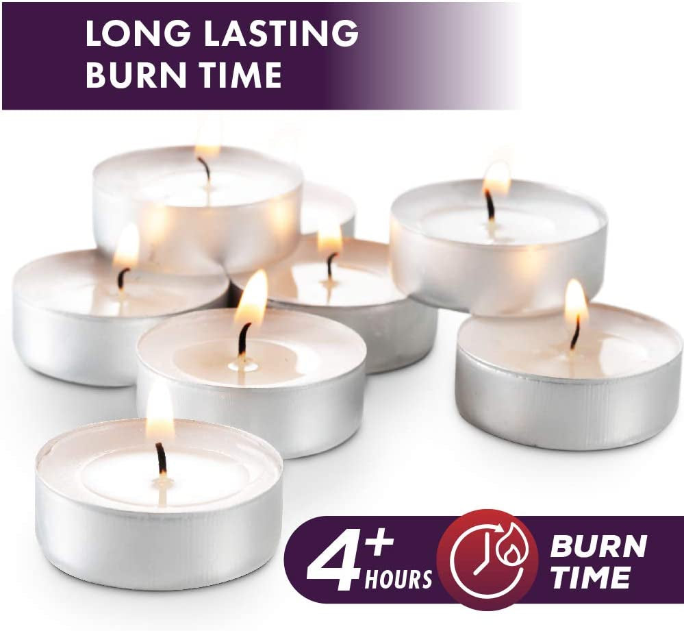 Bulk Unscented Tea Lights – Dripless, Smokeless Candles for Home or Events
