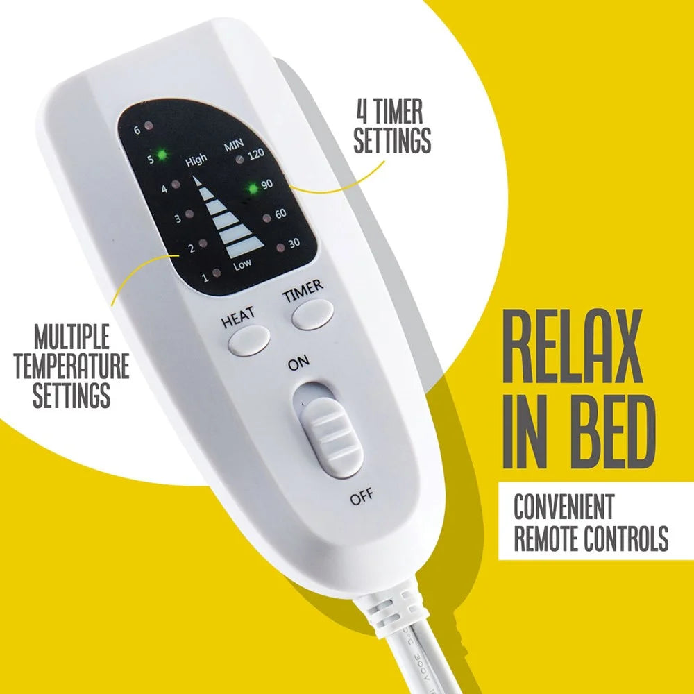 Large Electric Heating Pad – 12"x24" for Back & Cramps Relief