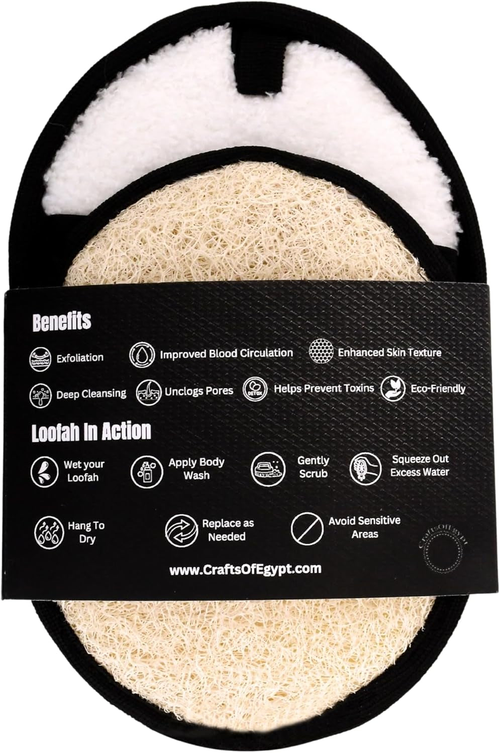 Eco-Friendly Shower Loofah – Durable Exfoliating Body Scrubber & Towel Pad