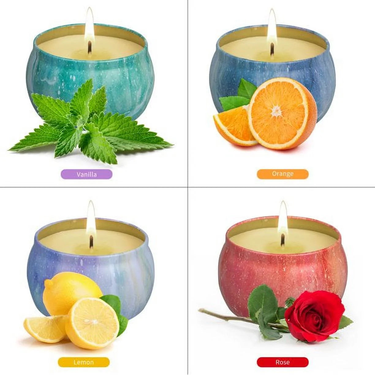 Soy Wax Scented Candle Gift Set – Long-Lasting Aromatherapy Candles (4.4 oz) for Relaxation & Special Occasions