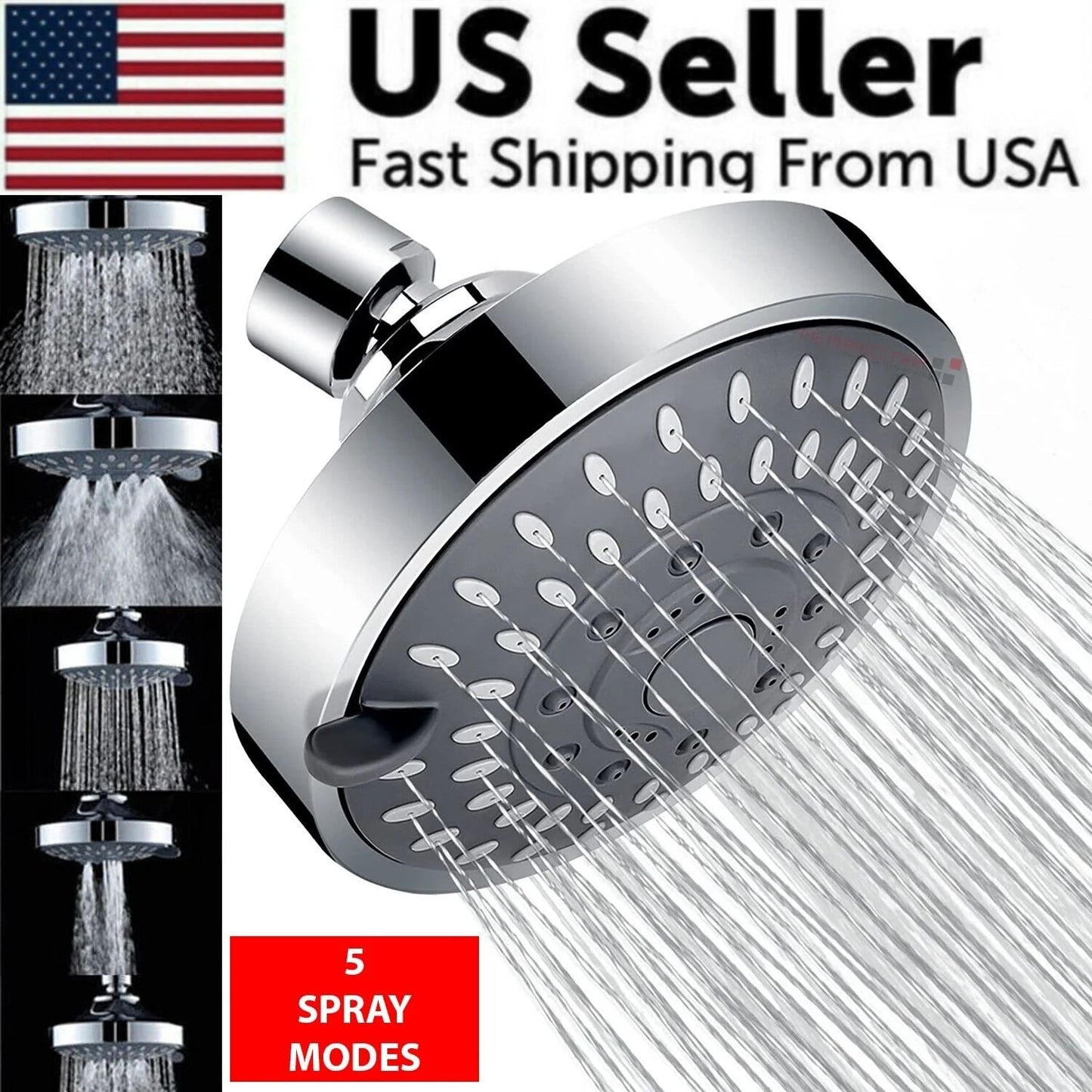 High Pressure Adjustable Handheld & Overhead Shower for a Spa-Like Experience