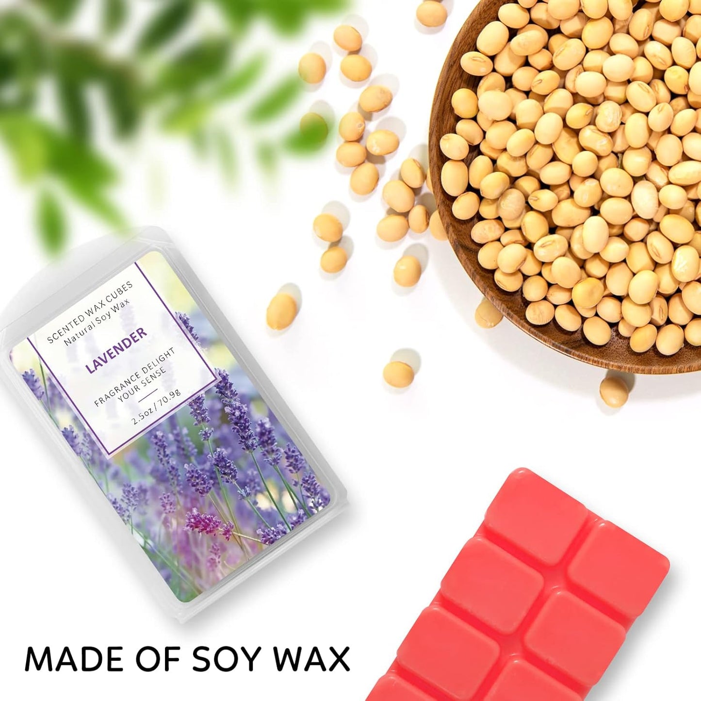 Scented Wax Melts Cubes – Rose, Lavender, Jasmine & Cherry – 4 Pack Long Lasting Fragrance
