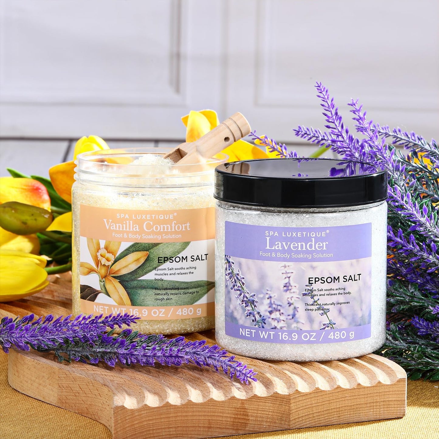 Epsom Bath Salts – Relaxing Soak & Gift Set, 3.17 lbs.