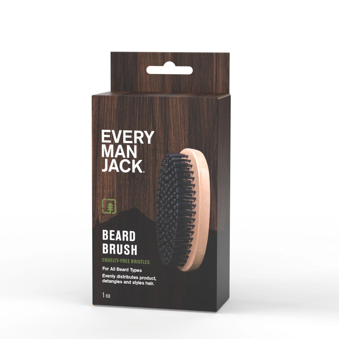 Vegan Bristle Beard Brush – Gentle, Cruelty-Free Grooming