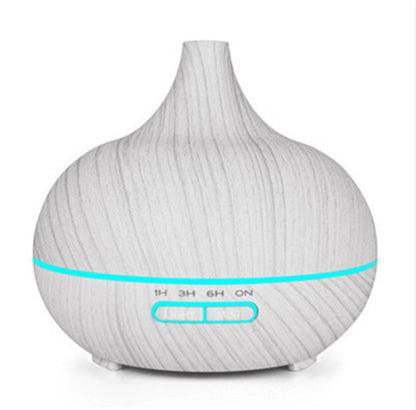 Modern Wood Grain Aromatherapy Lamp with Remote Control – Relaxing Light & Fragrance