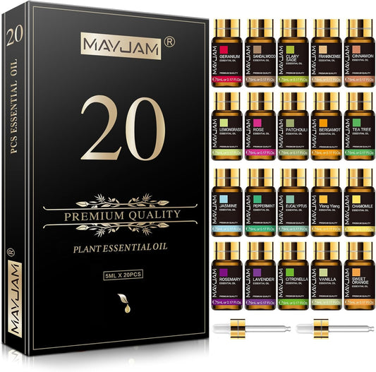 MAYJAM 20-Piece Essential Oil Set – 5ML Each