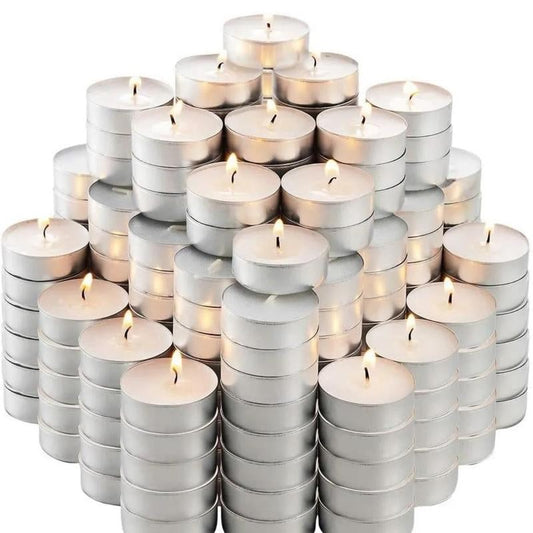 Bulk Unscented Tea Lights – Dripless, Smokeless Candles for Home or Events