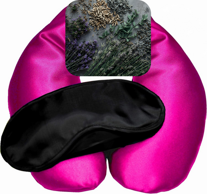 Herbal Neck Wrap – Hot & Cold Comfort Pillow with Aromatherapy and Sleep Mask