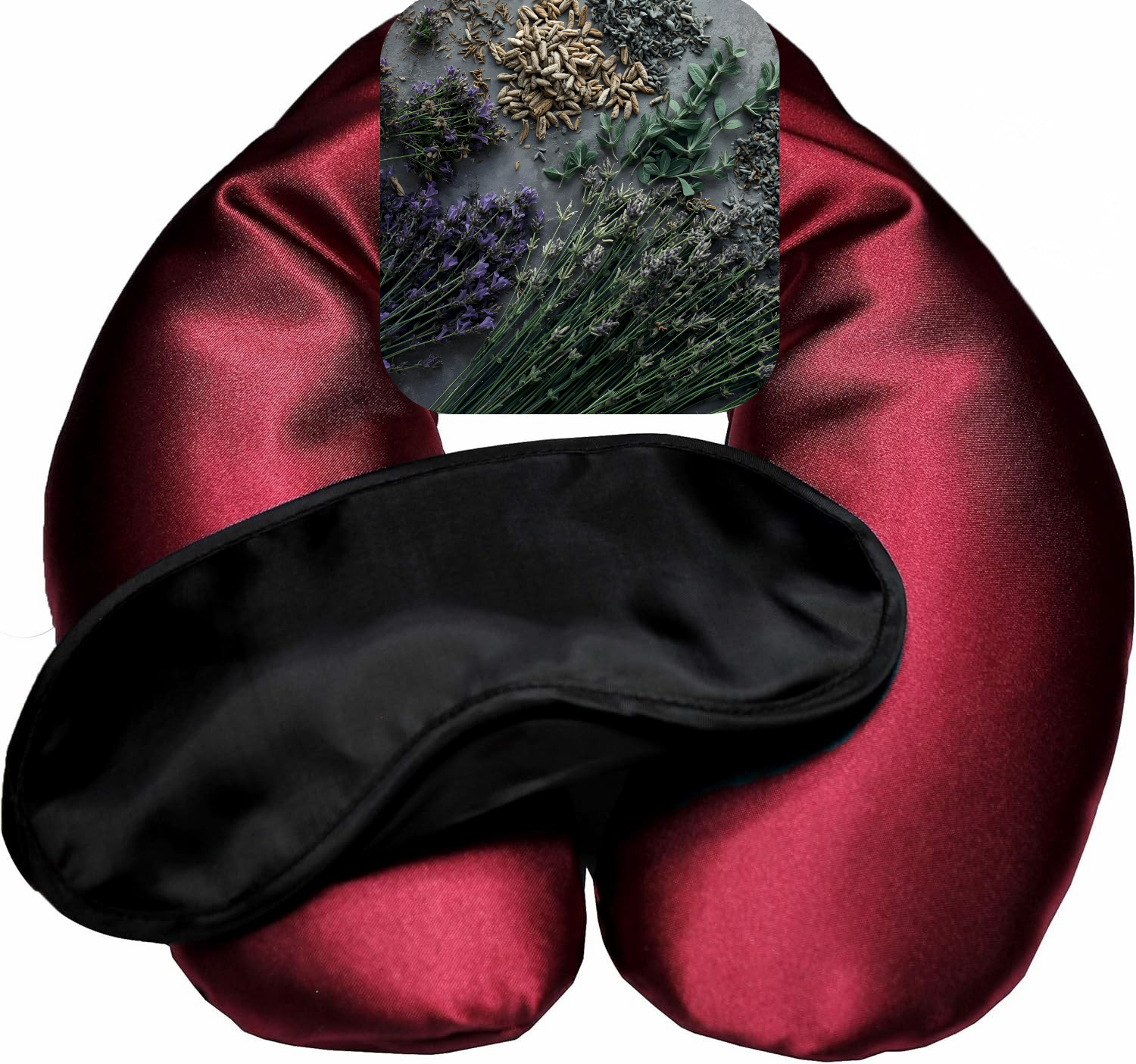 Herbal Neck Wrap – Hot & Cold Comfort Pillow with Aromatherapy and Sleep Mask