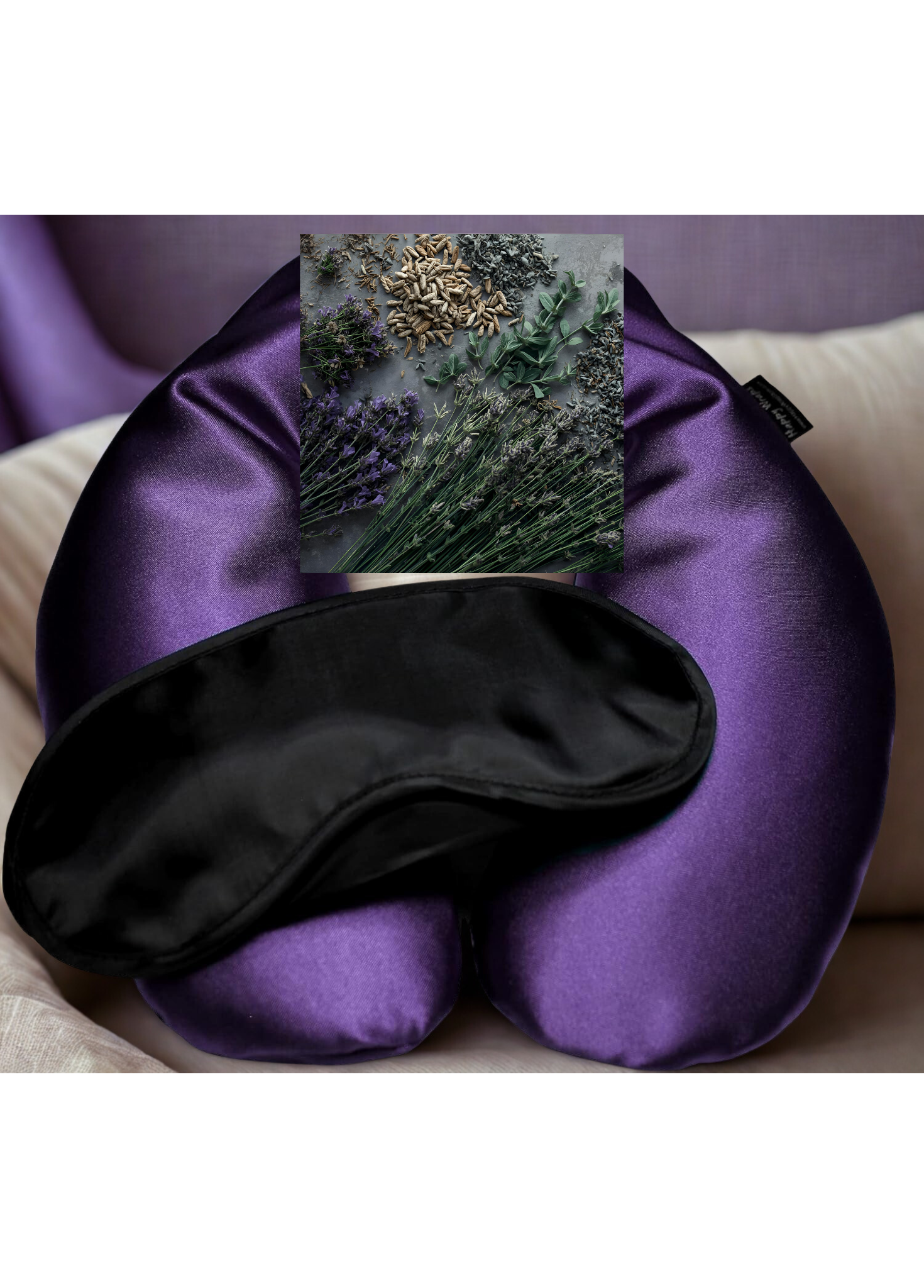 Herbal Neck Wrap – Hot & Cold Comfort Pillow with Aromatherapy and Sleep Mask