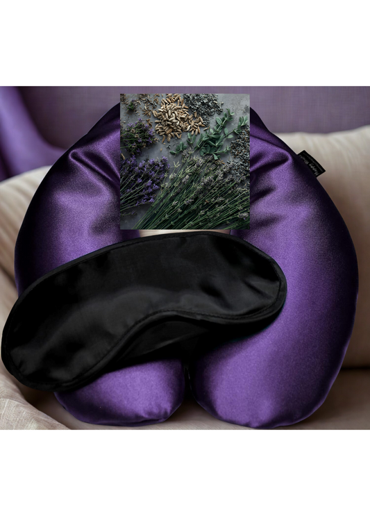 Herbal Neck Wrap – Hot & Cold Comfort Pillow with Aromatherapy and Sleep Mask