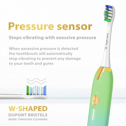 Ultrasonic Toothbrush – 5 Modes, 4 Intensity Levels, Travel Case