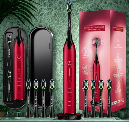 Ultrasonic Toothbrush – 5 Modes, 4 Intensity Levels, Travel Case
