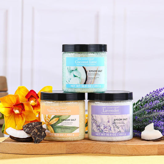 Epsom Bath Salts – Relaxing Soak & Gift Set, 3.17 lbs.