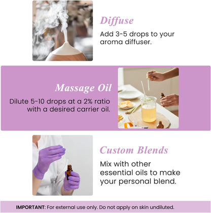 Essential Oil – 100% Pure & Natural – Large 4 oz Premium Grade for Diffusers, Aromatherapy, Massage, Candles & Soap Making