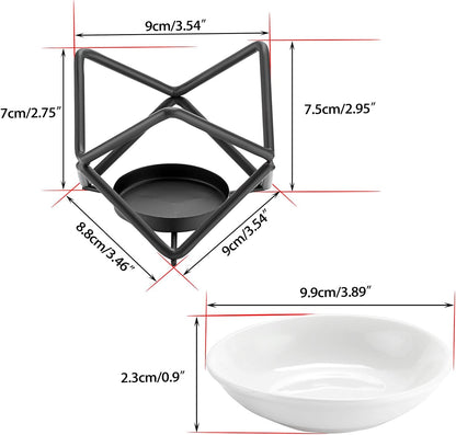 Stylish metal burner for wax melts and essential oils, perfect for home or bedroom ambiance