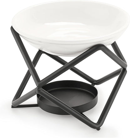 Stylish metal burner for wax melts and essential oils, perfect for home or bedroom ambiance