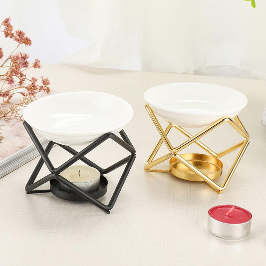 Stylish metal burner for wax melts and essential oils, perfect for home or bedroom ambiance